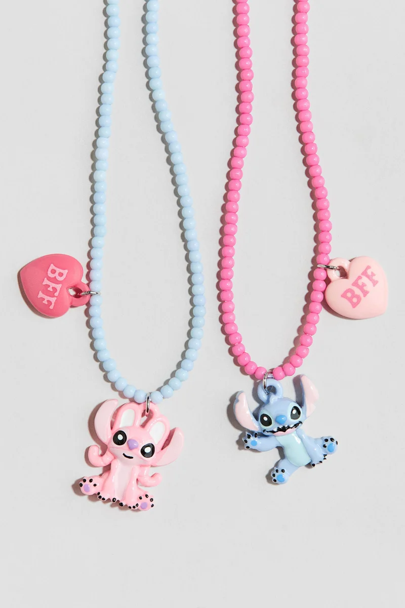 H&M 2-pack beaded charm necklaces